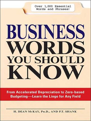 cover image of Business Words You Should Know